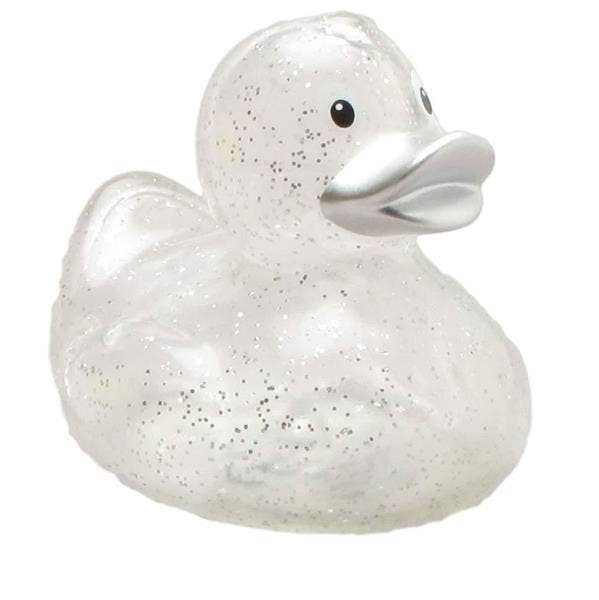 Glitter silver (silver beak) Rubber Duck