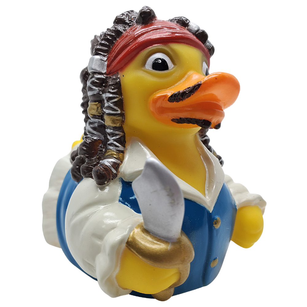 CelebriDucks Captain Quack Mallard, Pirate of the Quackibeean Rubber Duck