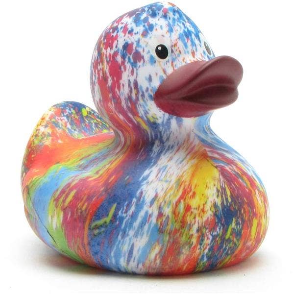 Rainbow (purple beak) Rubber Duck