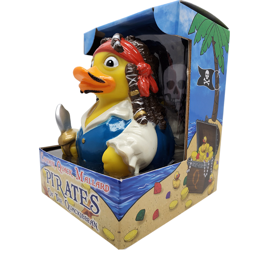 CelebriDucks Captain Quack Mallard, Pirate of the Quackibeean Rubber Duck