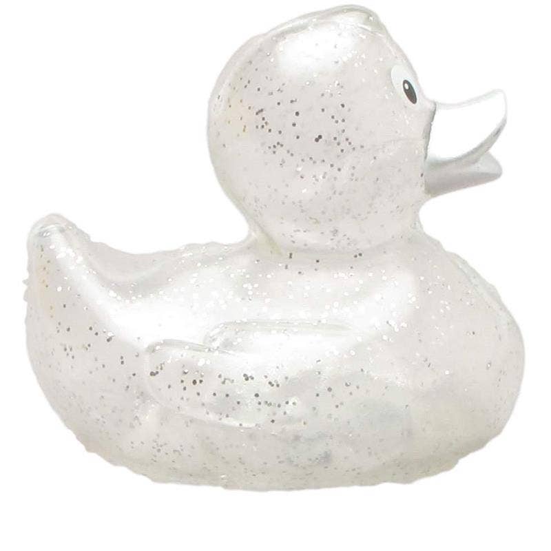 Glitter silver (silver beak) Rubber Duck