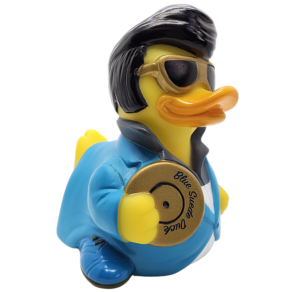 CelebriDucks Blue Suede Duck Rubber Duck