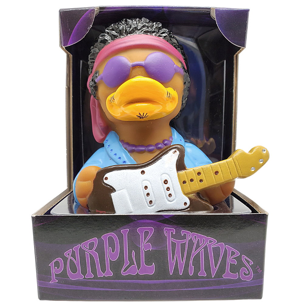 CelebriDucks Purple Waves Rubber Duck