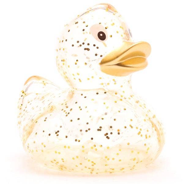 Glitter Goldie (gold beak) Rubber Duck