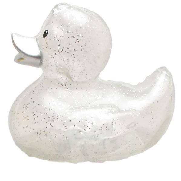Glitter silver (silver beak) Rubber Duck