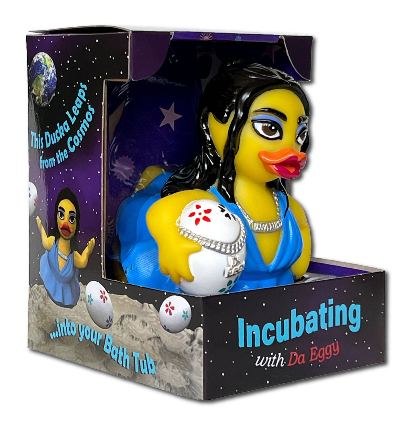 CelebriDucks Ducka Leapa Incubating With Da Eggy Rubber Duck