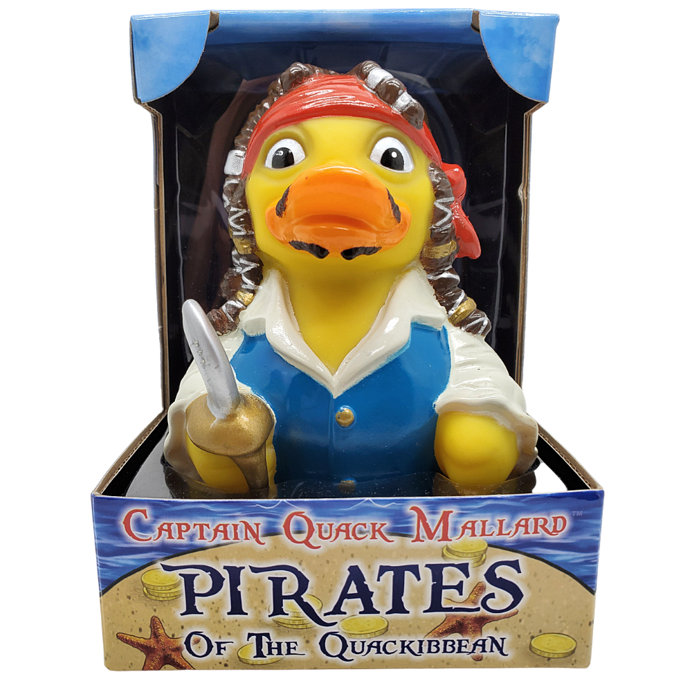 CelebriDucks Captain Quack Mallard, Pirate of the Quackibeean Rubber Duck