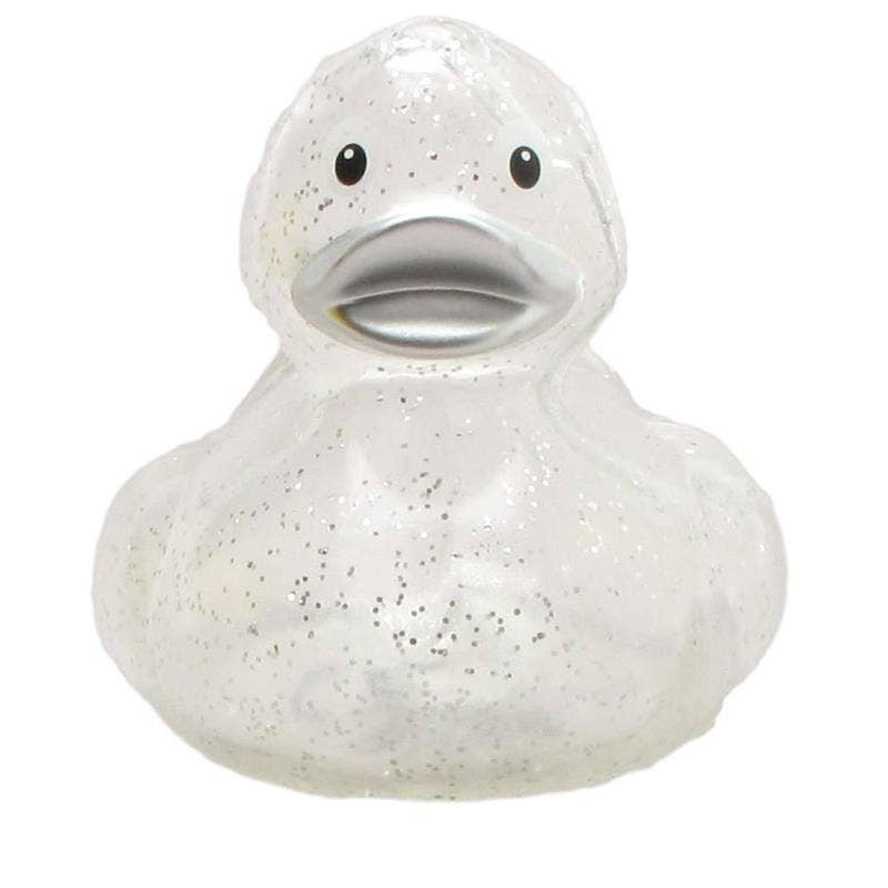 Glitter silver (silver beak) Rubber Duck