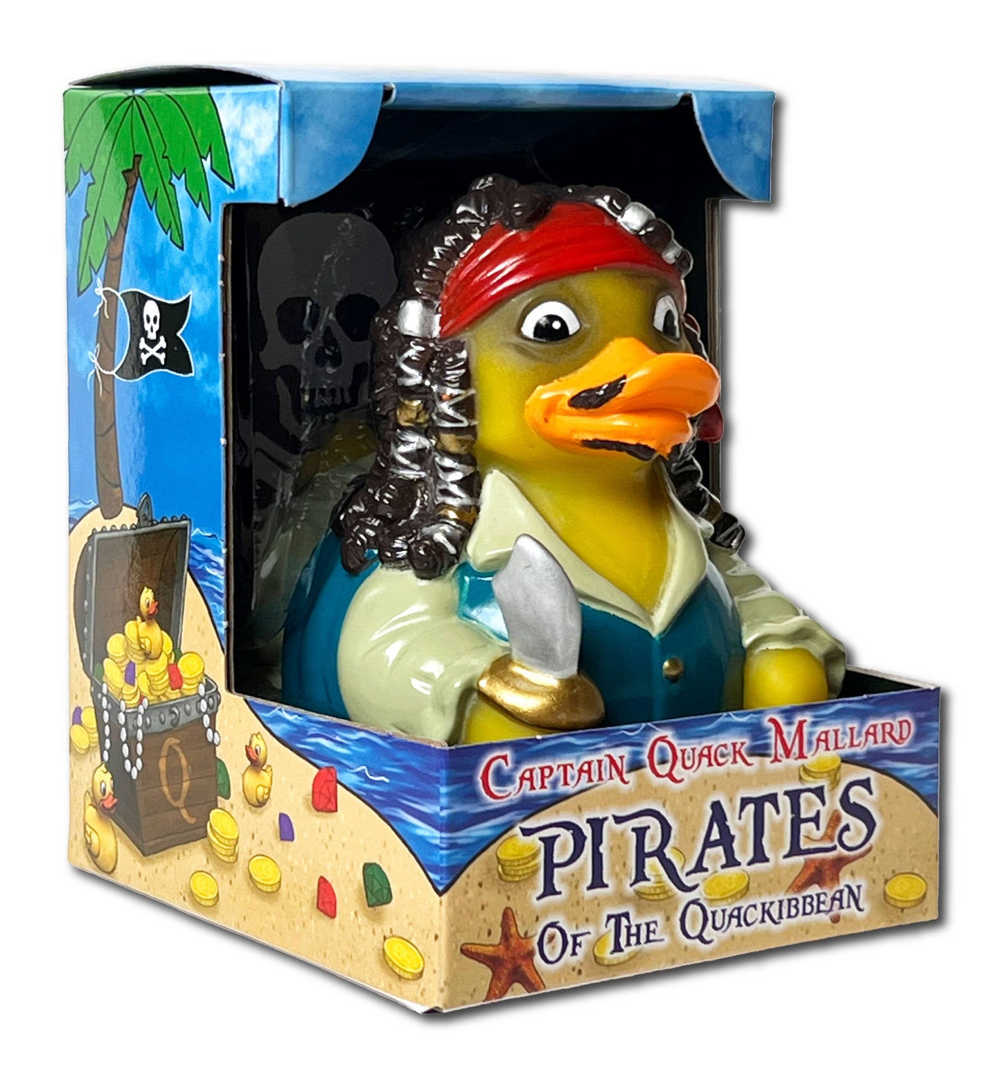 CelebriDucks Captain Quack Mallard, Pirate of the Quackibeean Rubber Duck