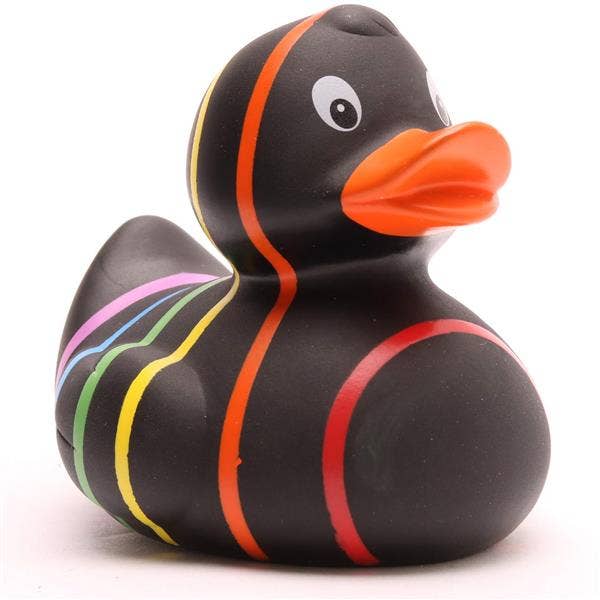 Rainbow (black) rubber duck