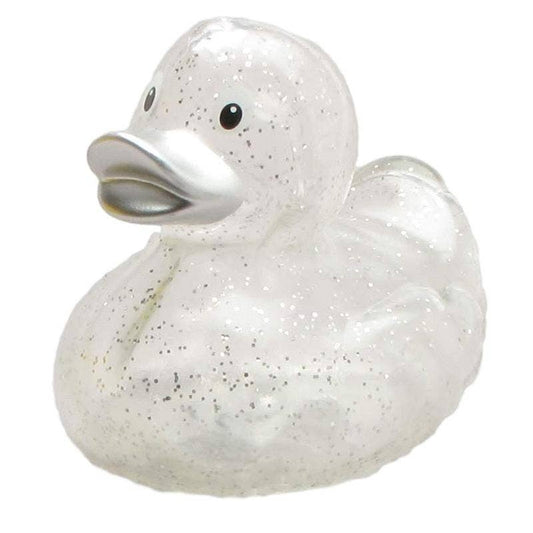Glitter silver (silver beak) Rubber Duck