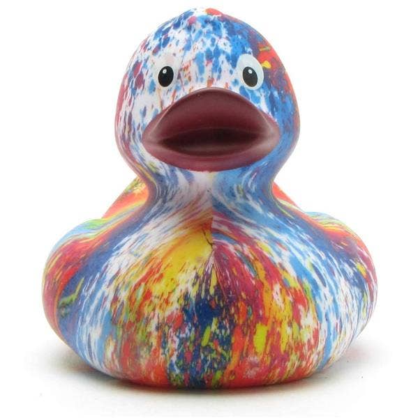 Rainbow (purple beak) Rubber Duck