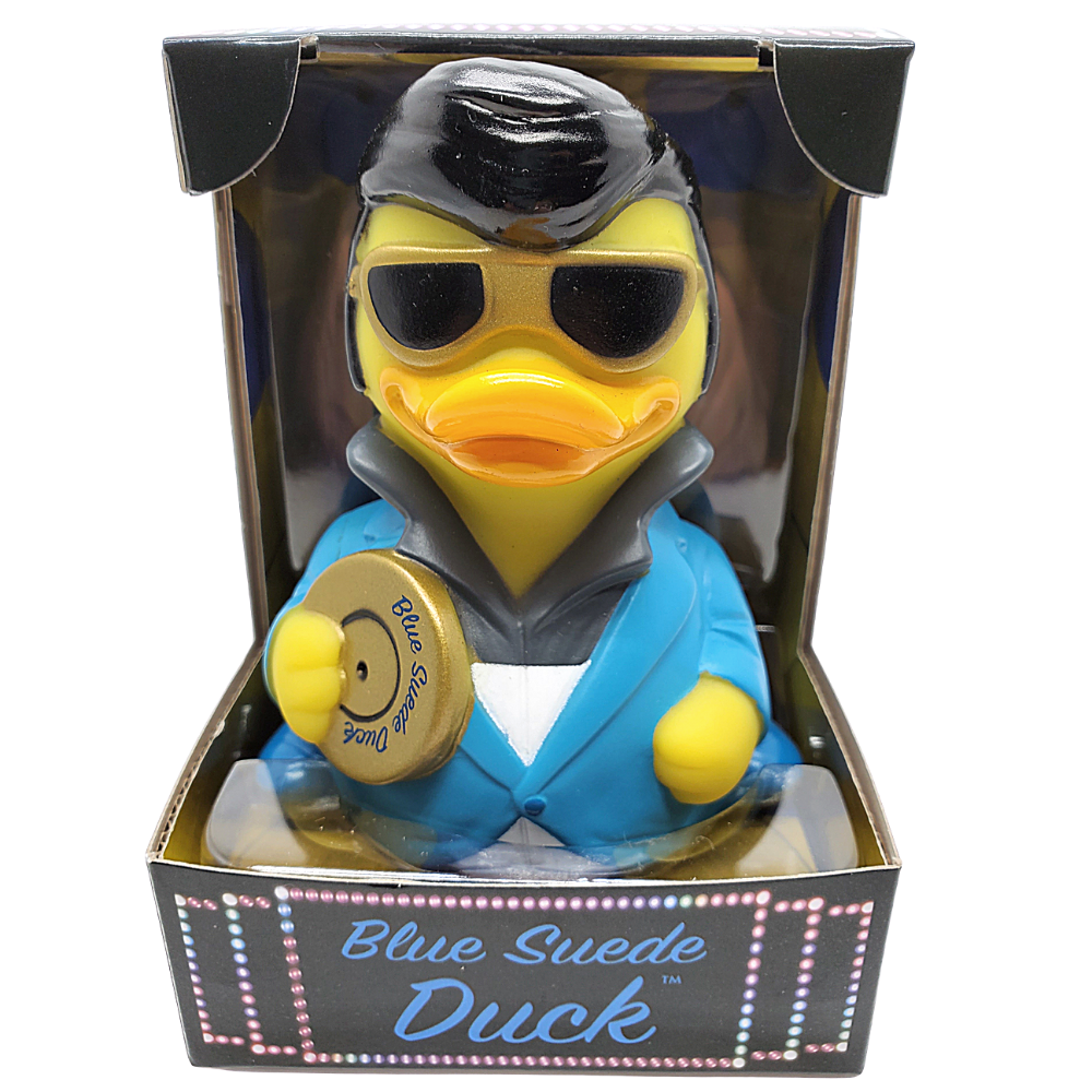 CelebriDucks Blue Suede Duck Rubber Duck