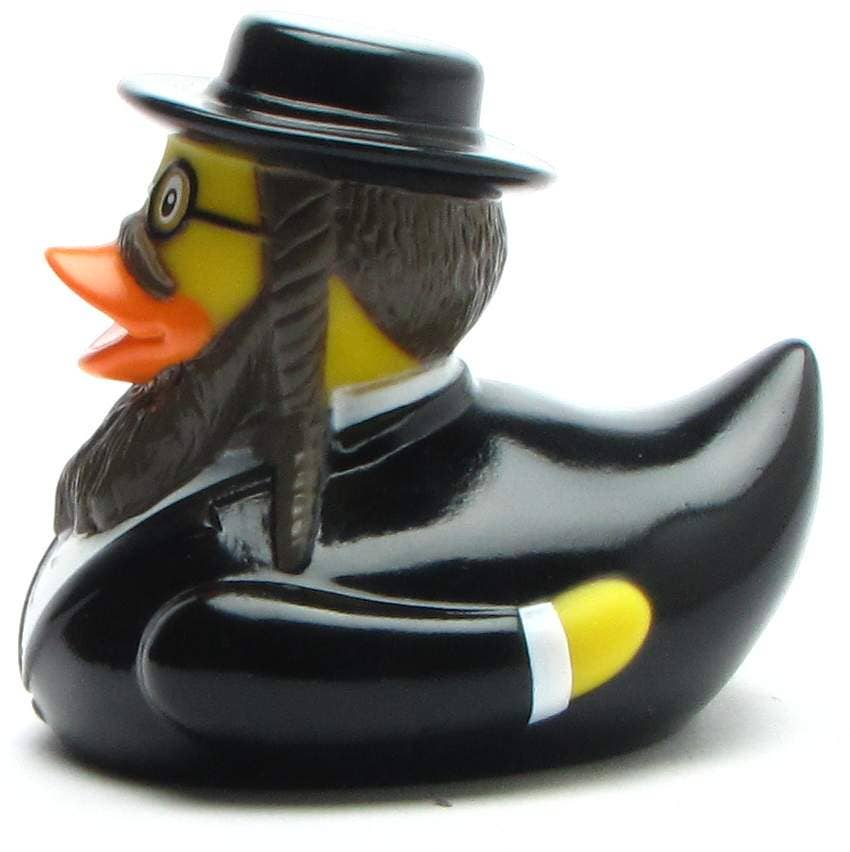 Jewish Rabbi Rubber Duck (black hair)