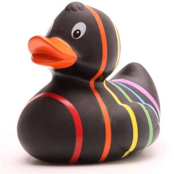 Rainbow (black) rubber duck