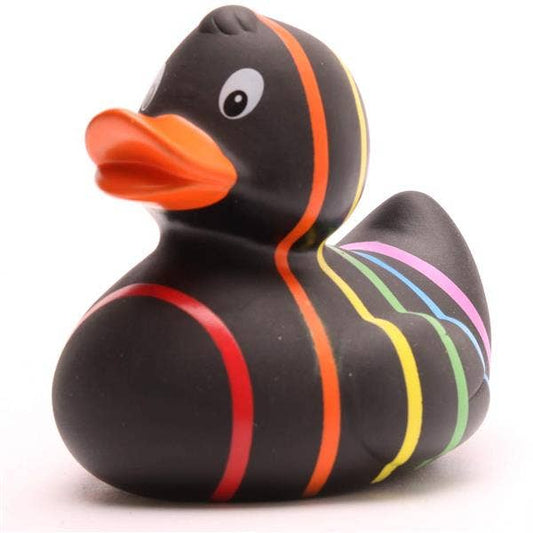 Rainbow (black) rubber duck