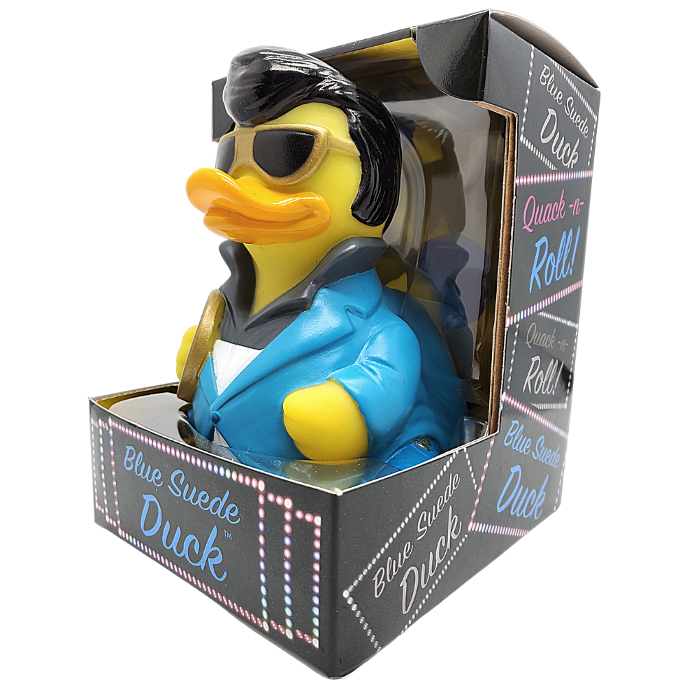 CelebriDucks Blue Suede Duck Rubber Duck