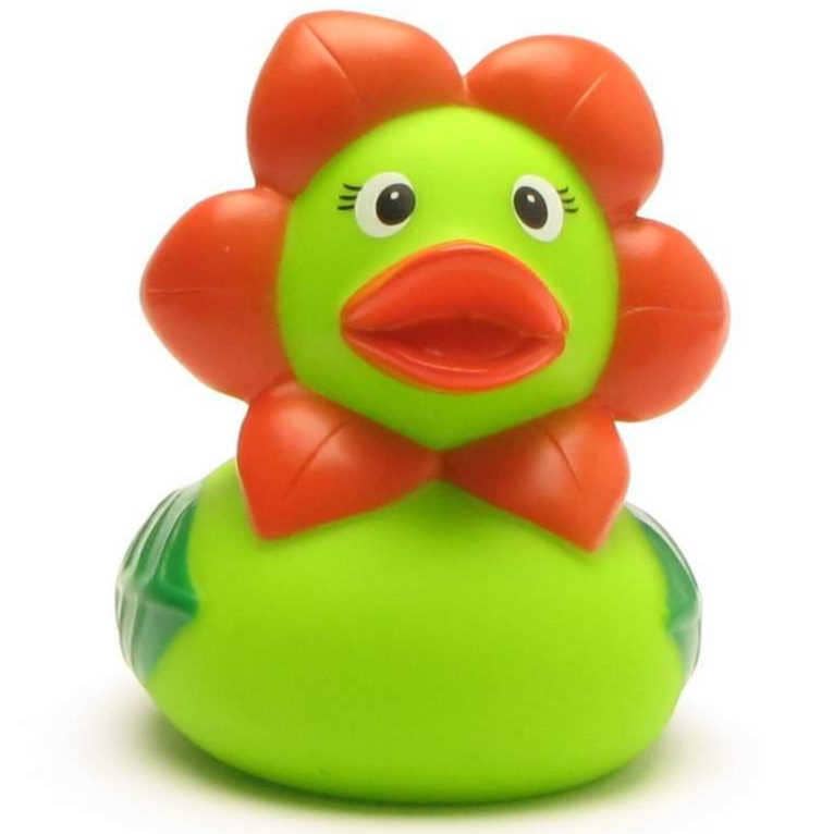 Flower Green Rubber Duck