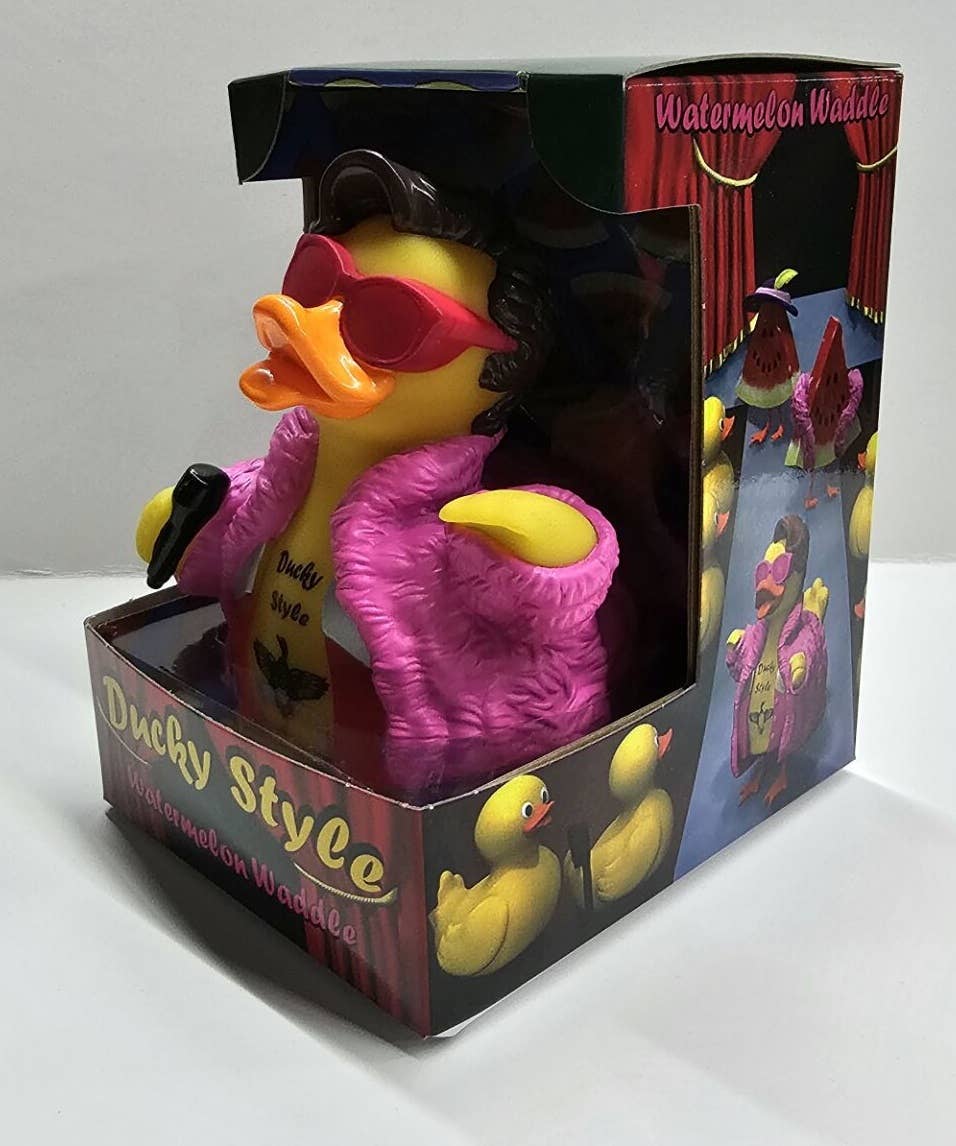 CelebriDucks Ducky Style - Watermelon Waddle Rubber Duck