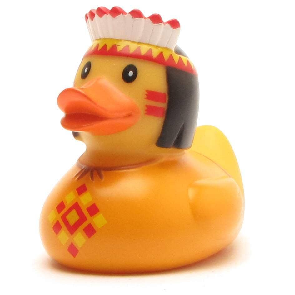 Indian Chief (orange) Rubber Duck