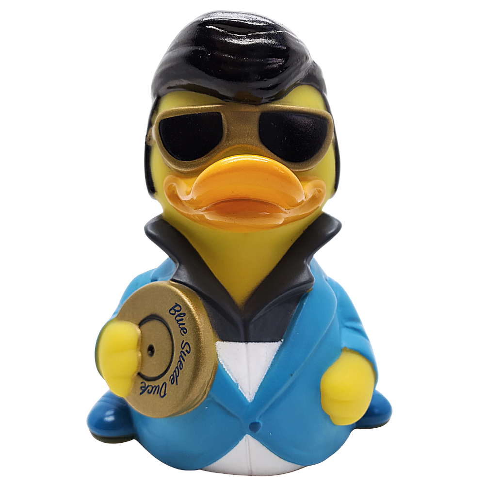 CelebriDucks Blue Suede Duck Rubber Duck