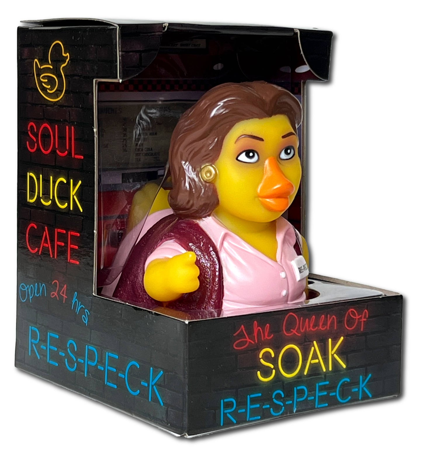 CelebriDucks Queen of Soak – R-E-S- PECK Rubber Duck
