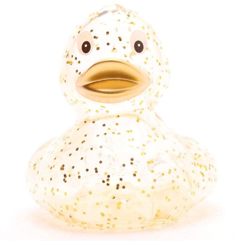 Glitter Goldie (gold beak) Rubber Duck