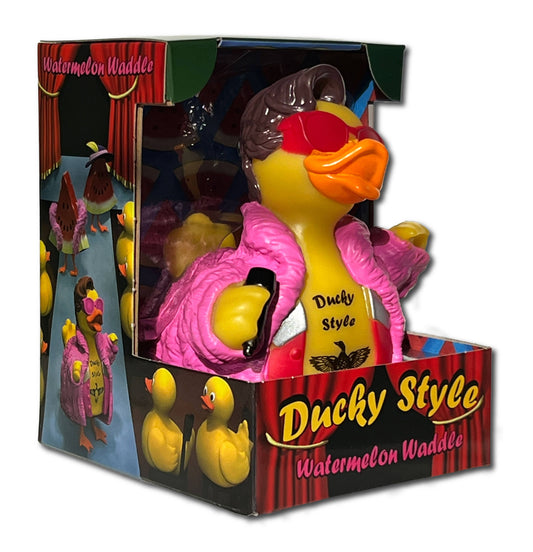CelebriDucks Ducky Style - Watermelon Waddle Rubber Duck